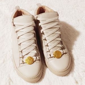 Balenciaga Arena Ecru High Tops SZ 42